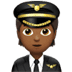 🧑🏾‍✈️ pilot: medium-dark skin tone display on Apple